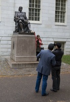 315-0617 Posing with Statue of John Harvard.jpg